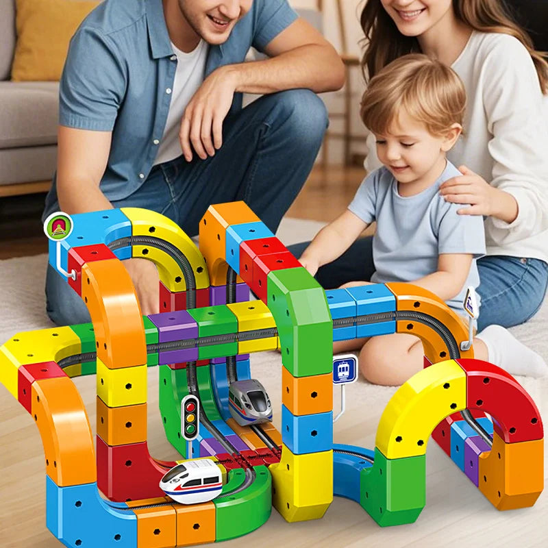 creative magnetic train playset
