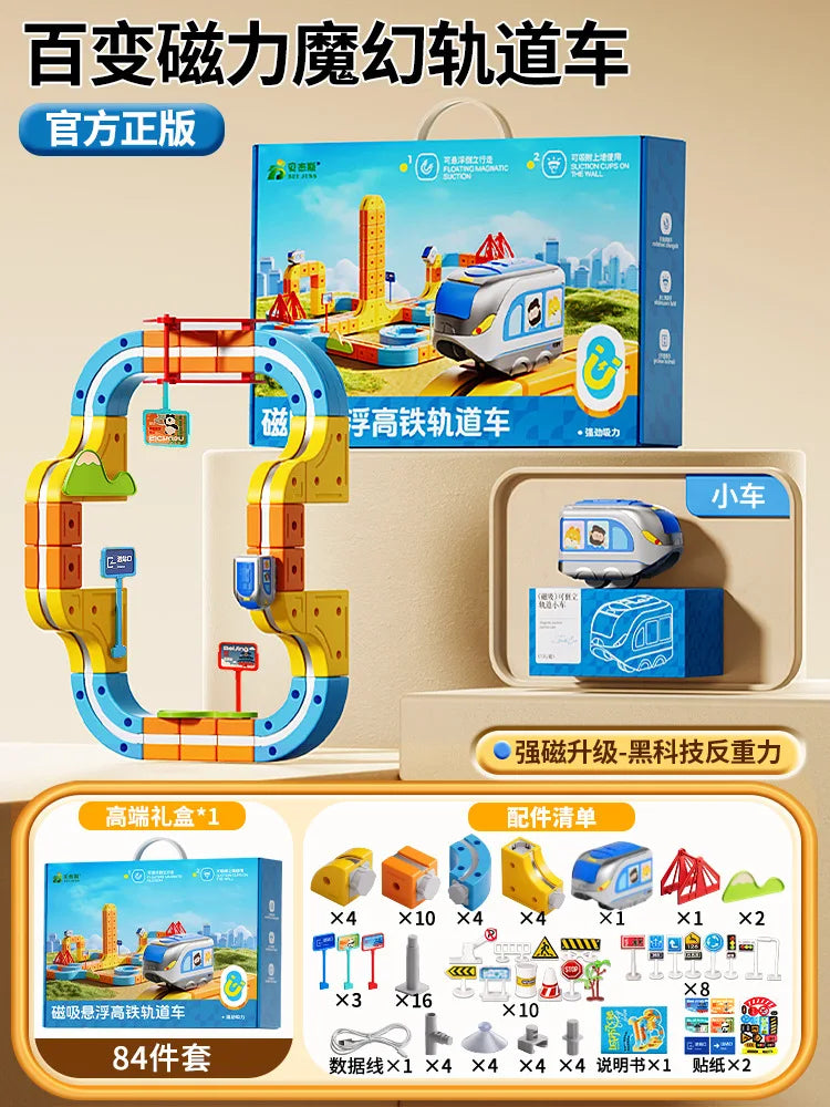 Magnetic Car Rail Track Set – Educational Gravity Maze Toy for Kids