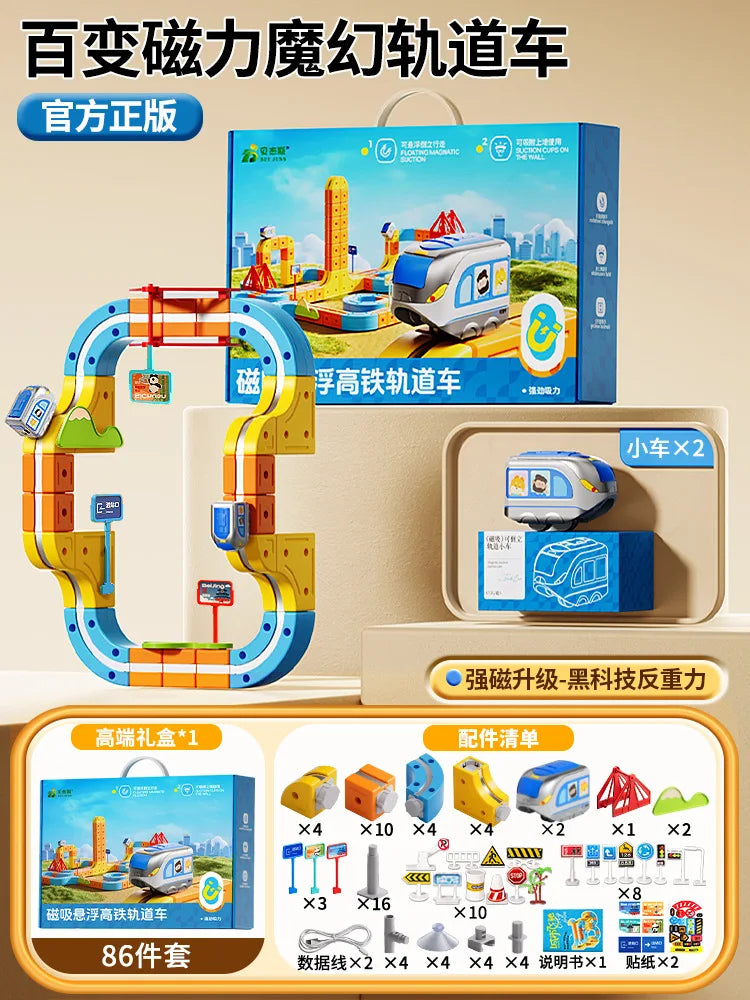 Magnetic Car Rail Track Set – Educational Gravity Maze Toy for Kids