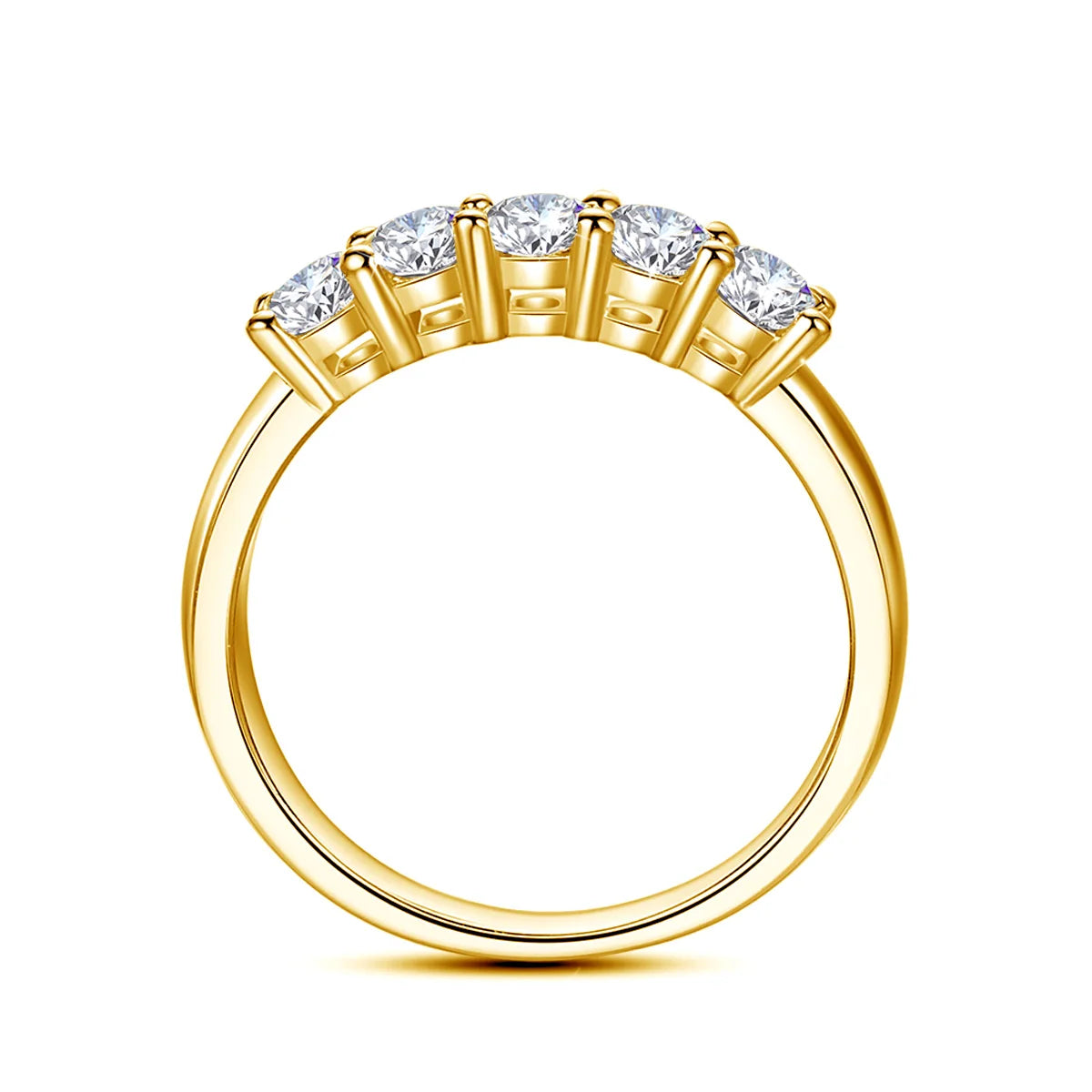 luxury gold ring on jewelry display