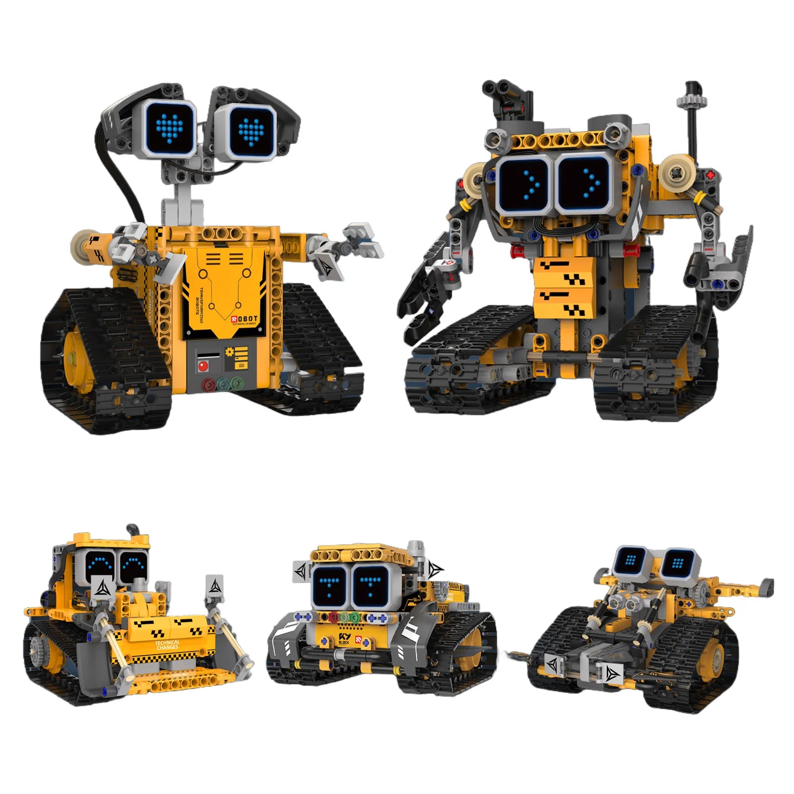 5-in-1 Transformable Robot Model Toy – Diecast Assembly Building Figure